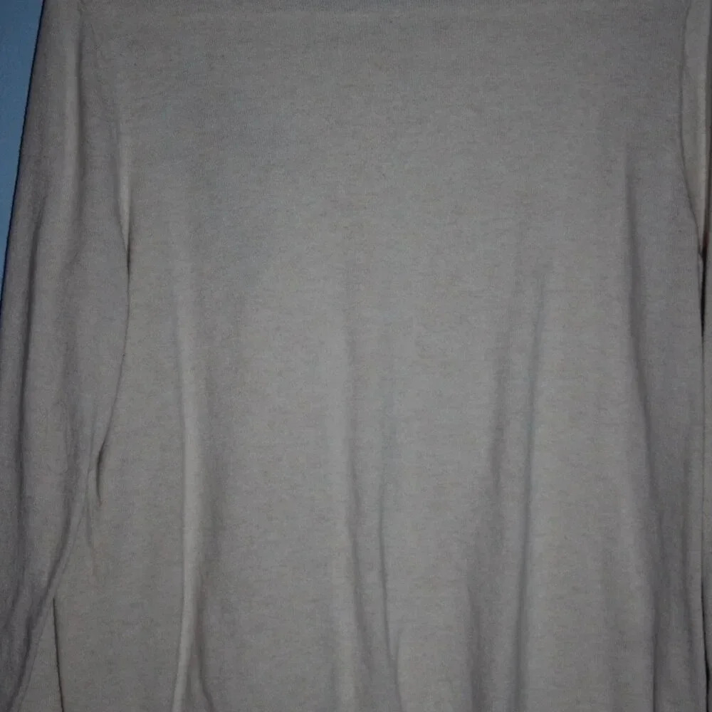 LOFT Outlet Large Women's Off-White Button Up Cardigan 100% Cotton - Picture 12 of 14